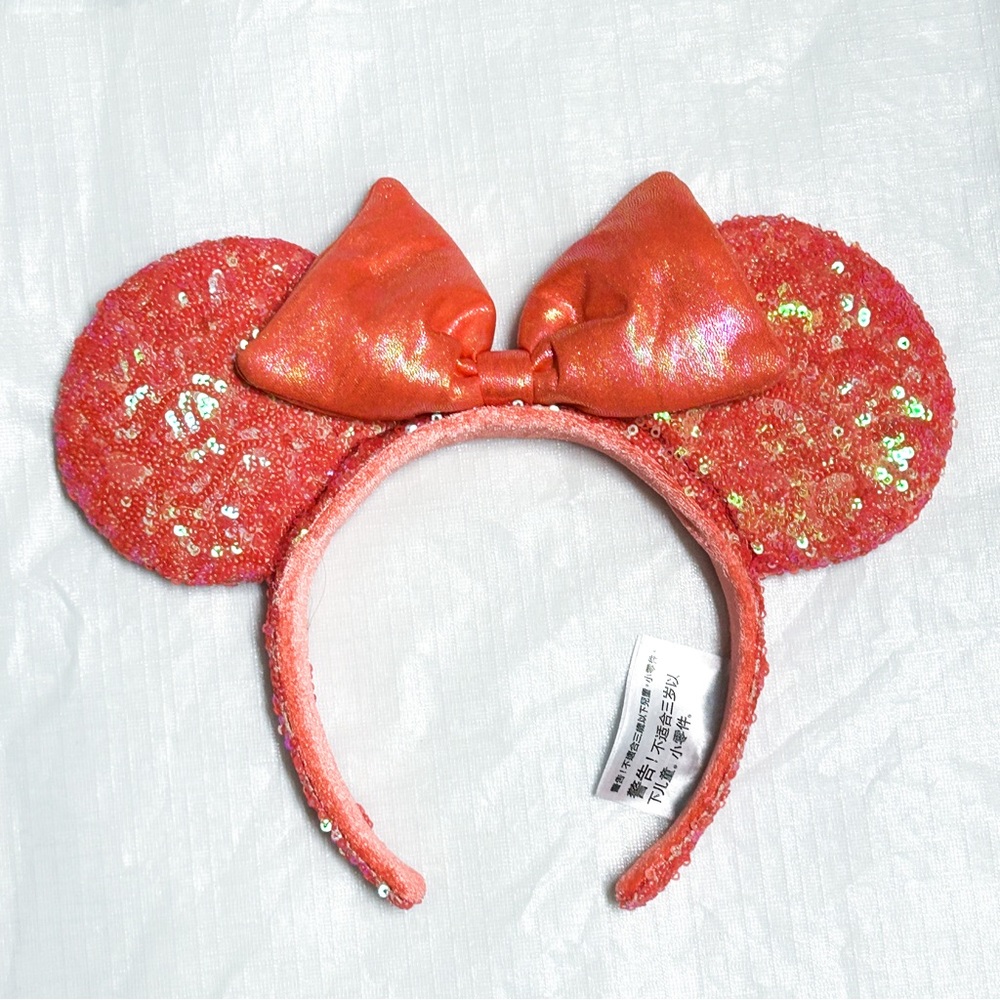 Disney Parks, Coral Pink Minnie Mouse Headband